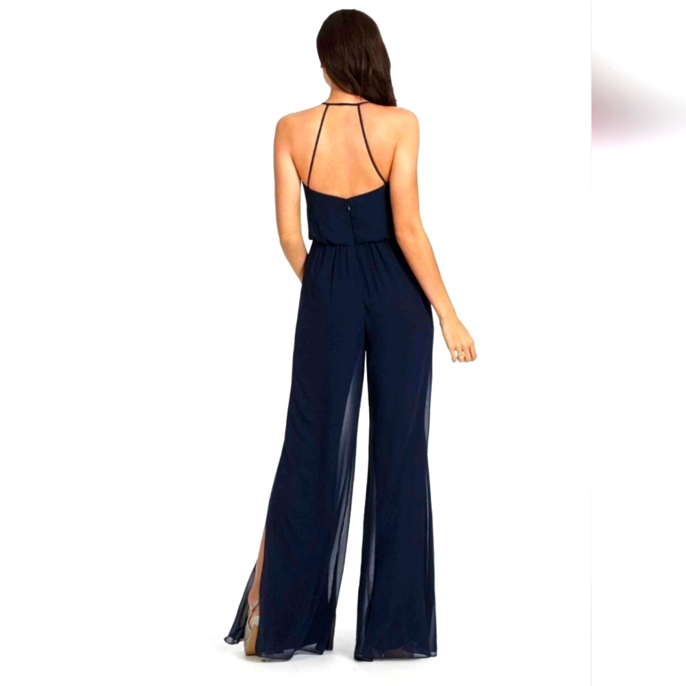 Hayley Paige Occasions Gray Elegant Jumpsuit..SIZE:4 - Picture 2 of 16